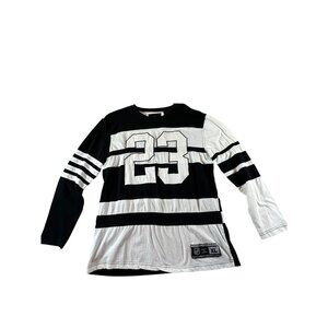 Maxi Milian Jersey Shirt Black White Stripes #23 Sz XL Cotton Pullover